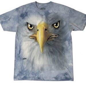 The Mountain Bald Eagle Face Graphic Tee 2011 Animal T Shirt Blue Mens Large